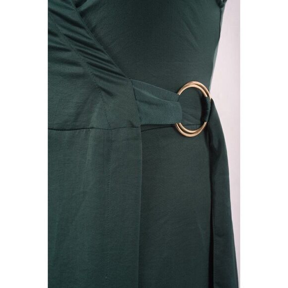 Zara Womens Satin Effect Jumpsuit M Green 1971/171 NWT - Picture 2 of 5